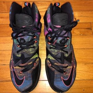 Nike LeBron 13 Akronite Multicolor Basketball Sneakers